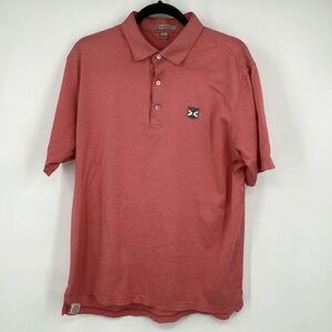 Mens Peter Millar striped Cotton Golf Polo‎ large